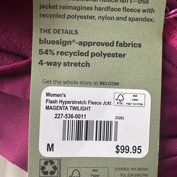 Flash hyperstretch 3 way stretch fleece Color is Magenta deer I’m - Picture 4 of 4